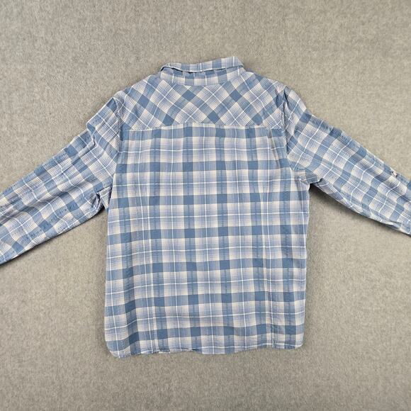 Tommy Hilfiger Shirt Womens Size XL Roll Tab Sleeves Blue Plaid Button Down - Picture 9 of 16